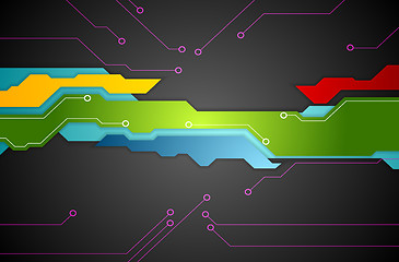 Image showing Colorful technology background