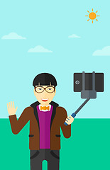 Image showing Man making selfie.