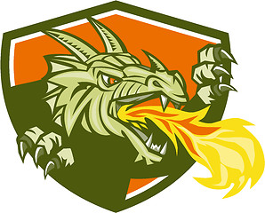 Image showing Dragon Head Fire Crest Retro