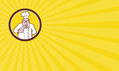 Image showing Business card Chef Cook Thumbs Up Circle Cartoon