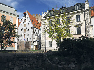 Image showing medieval architecture buildings  capital Riga, Latvia, Europe