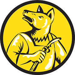 Image showing Dingo Dog Welder Circle Retro