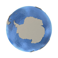 Image showing Antarctica on model of planet Earth