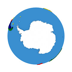 Image showing Antractica on political model of Earth