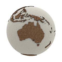Image showing Australia on light Earth