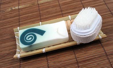 Image showing Soap and brush