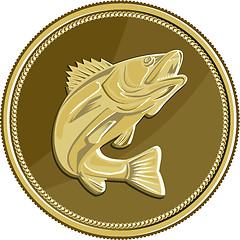 Image showing Barramundi Gold Coin Retro