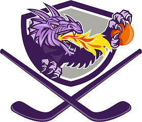 Image showing Dragon Fire Ball Hockey Stick Crest Retro