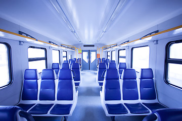 Image showing blue inside the passenger carriage