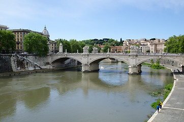 Image showing Old bridge in Rome, Italy