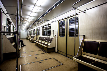 Image showing empty carriage Moscow subway
