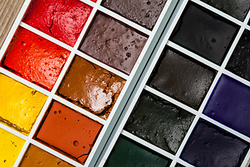 Image showing handmade watercolor paints