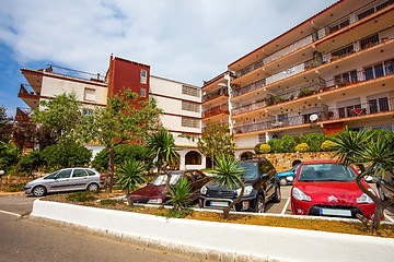 Image showing ordinary apartment building in the Catalan town of Tossa de Mar