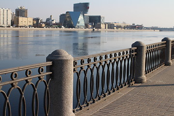 Image showing  Embankment cast-iron fence