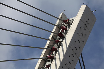 Image showing pylon cable-stayed bridge