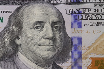 Image showing  Franklin portrait on banknote