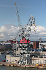 Image showing  crane at the port