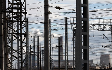 Image showing wires industrial landscape