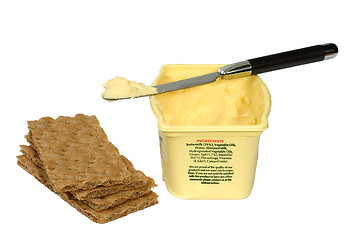 Image showing Butter and crackers