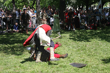 Image showing Two knights fighting