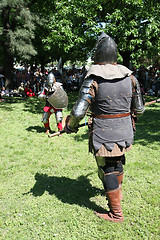 Image showing Two knights fighting