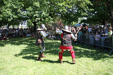 Image showing Two knights fighting