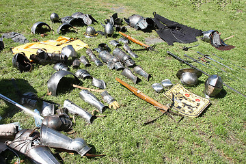 Image showing Medieval knights equipment