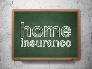 Image showing Insurance concept: Home Insurance on chalkboard background