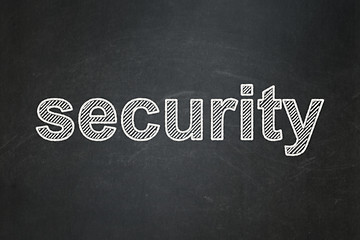 Image showing Safety concept: Security on chalkboard background