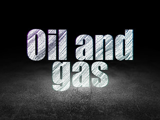 Image showing Industry concept: Oil and Gas in grunge dark room