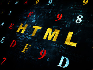 Image showing Software concept: Html on Digital background