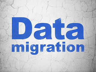 Image showing Data concept: Data Migration on wall background