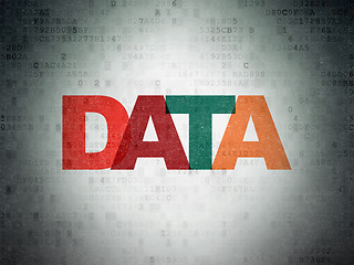 Image showing Information concept: Data on Digital Data Paper background