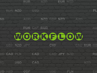 Image showing Business concept: Workflow on wall background