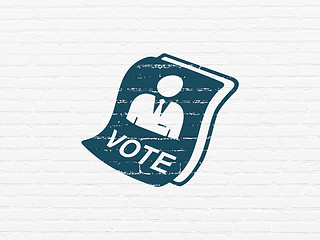 Image showing Political concept: Ballot on wall background