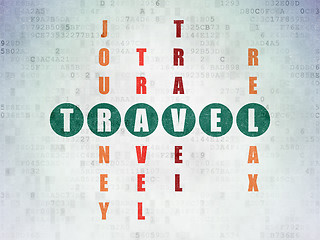 Image showing Travel concept: Travel in Crossword Puzzle