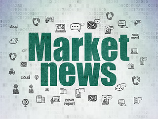 Image showing News concept: Market News on Digital Data Paper background