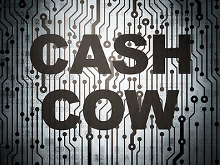 Image showing Business concept: circuit board with Cash Cow