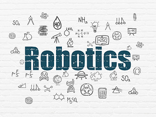 Image showing Science concept: Robotics on wall background