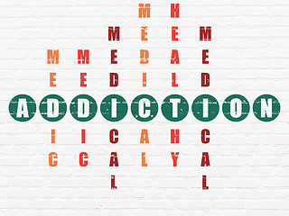 Image showing Medicine concept: Addiction in Crossword Puzzle