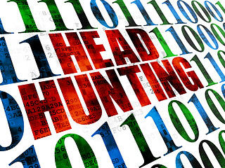 Image showing Business concept: Head Hunting on Digital background