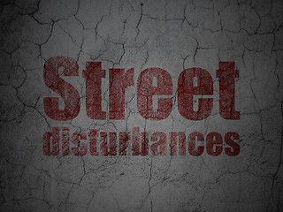 Image showing Politics concept: Street Disturbances on grunge wall background