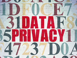 Image showing Safety concept: Data Privacy on Digital Data Paper background