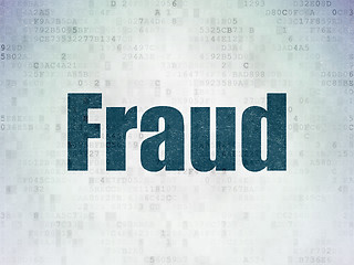 Image showing Safety concept: Fraud on Digital Data Paper background