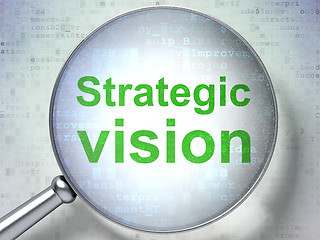 Image showing Finance concept: Strategic Vision with optical glass