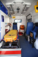 Image showing Details of the inside part of the medical equipment in vans ambu