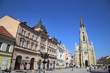 Image showing NOVI SAD, SERBIA - APRIL 03: View of Liberty Square (Trg Slobode