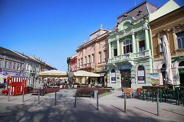 Image showing NOVI SAD, SERBIA - APRIL 03: Dunavska Street is one the oldest s