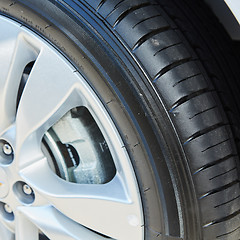 Image showing Car wheel on a car - closeup