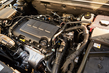 Image showing Closeup photo of a clean motor block